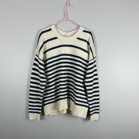 Madewell Sweaters - Madewell ribbed button back striped sweater